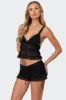 Marielle Sheer Ribbon Tank Top sold by Edikted
