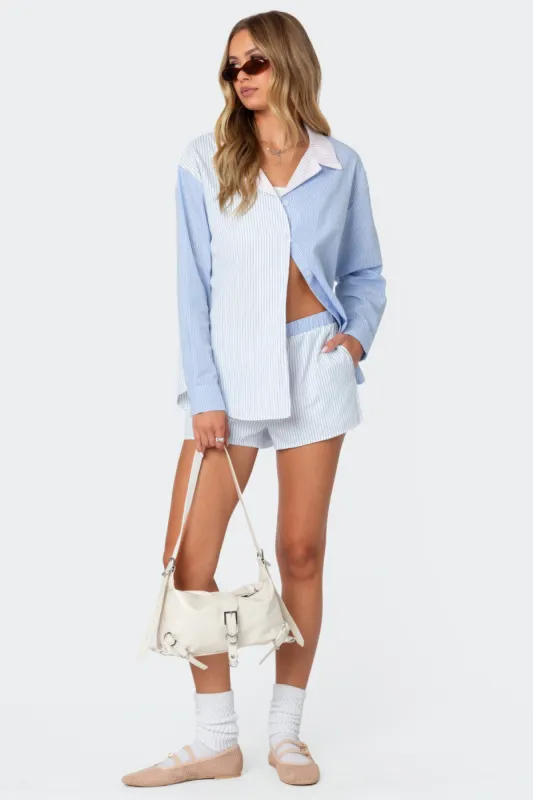 Oaklie Mix Striped Boxer Shorts sold by Edikted