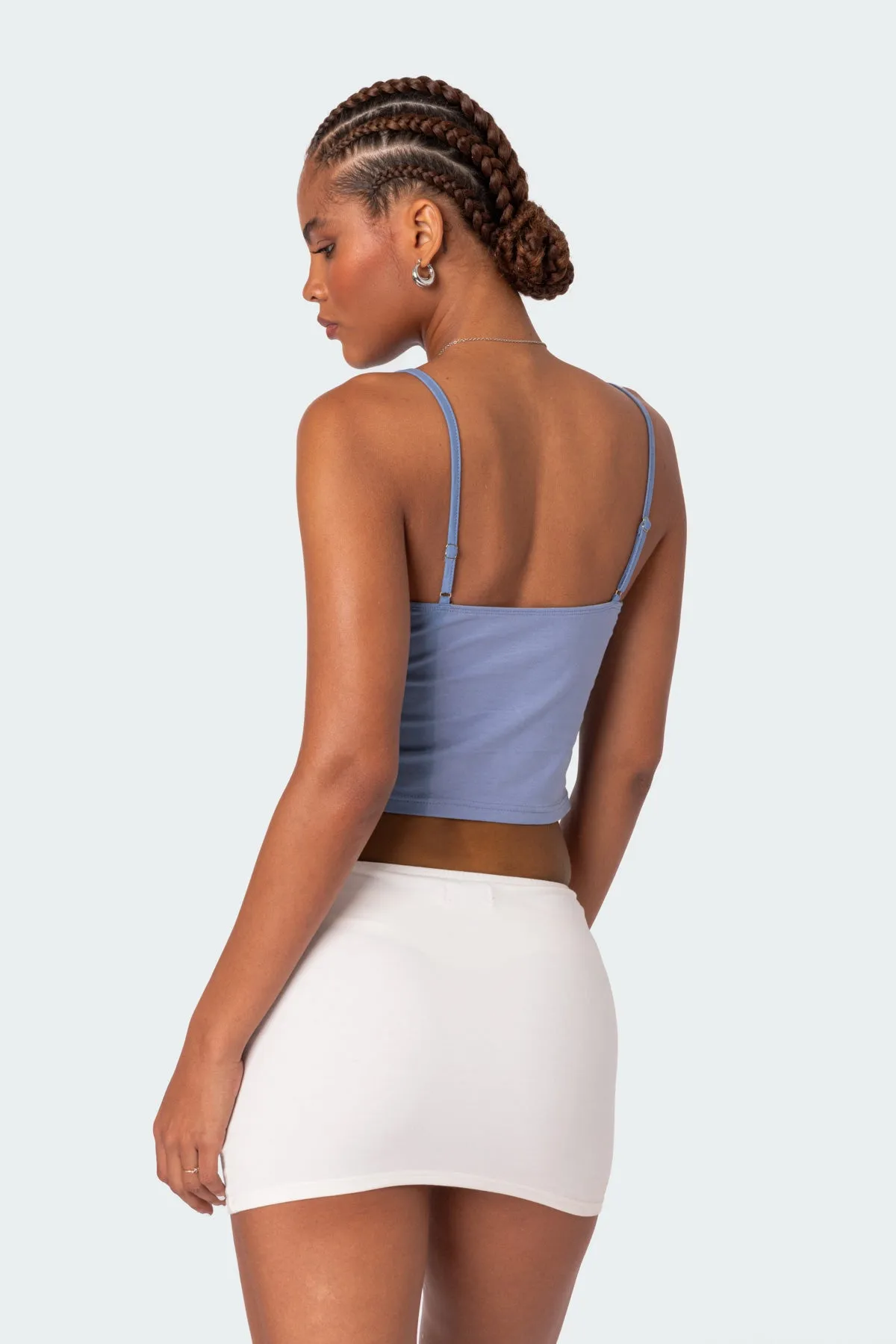 Lucky Girl Lace Trim Tank Top sold by Edikted product image thumbnail 4