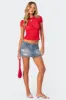 Kaori Sheer Lace T Shirt sold by Edikted