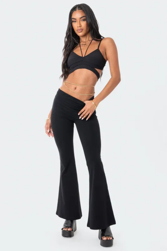 Avani Ribbed Strappy Crop Top sold by Edikted