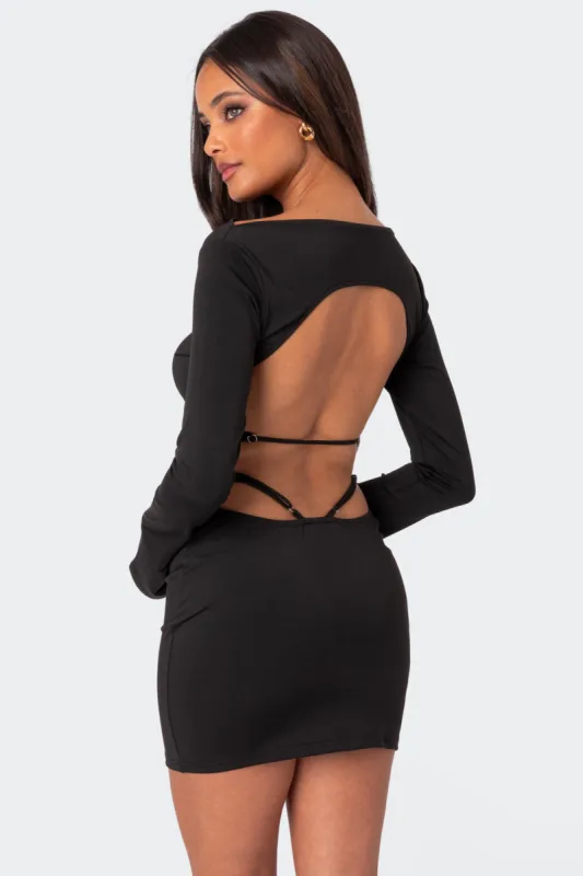 Nessa Strappy Back Mini Dress sold by Edikted