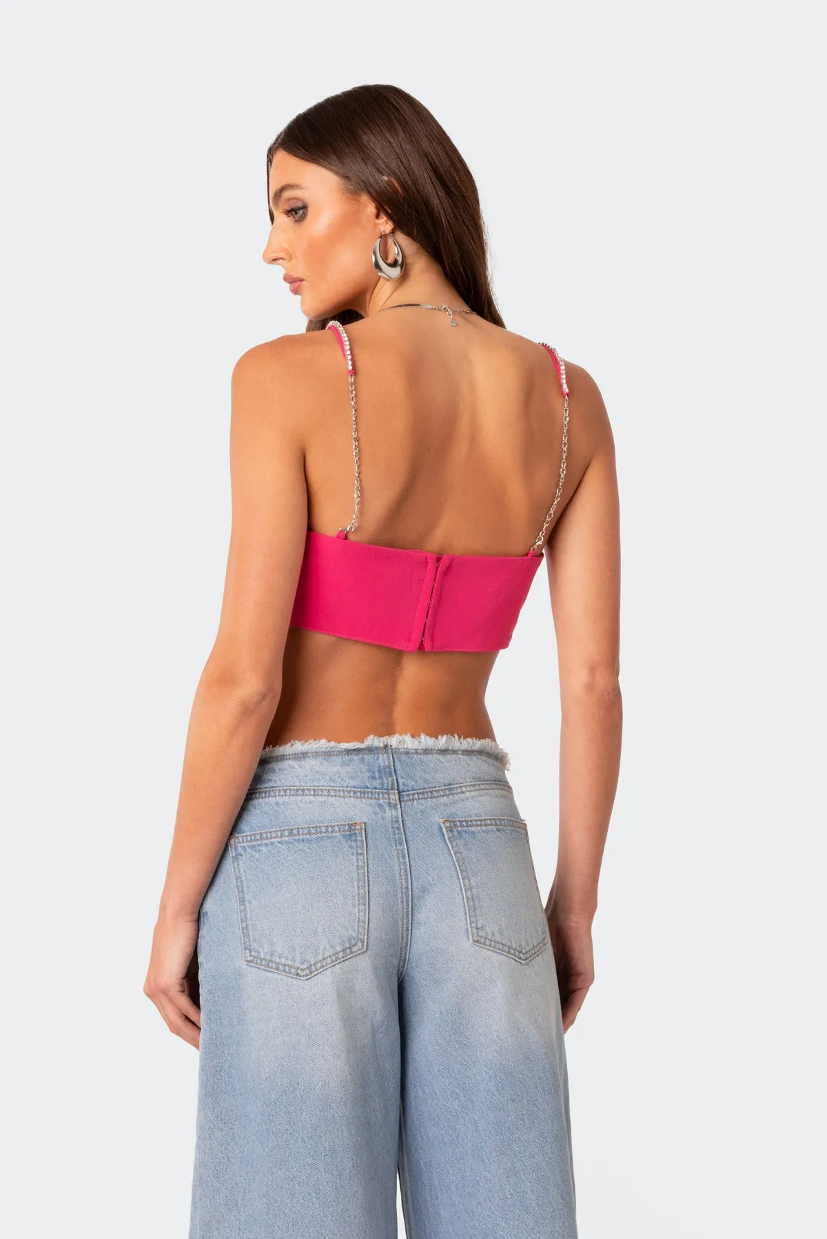 In Your Heart Rhinestone Crop Top sold by Edikted product image thumbnail 5