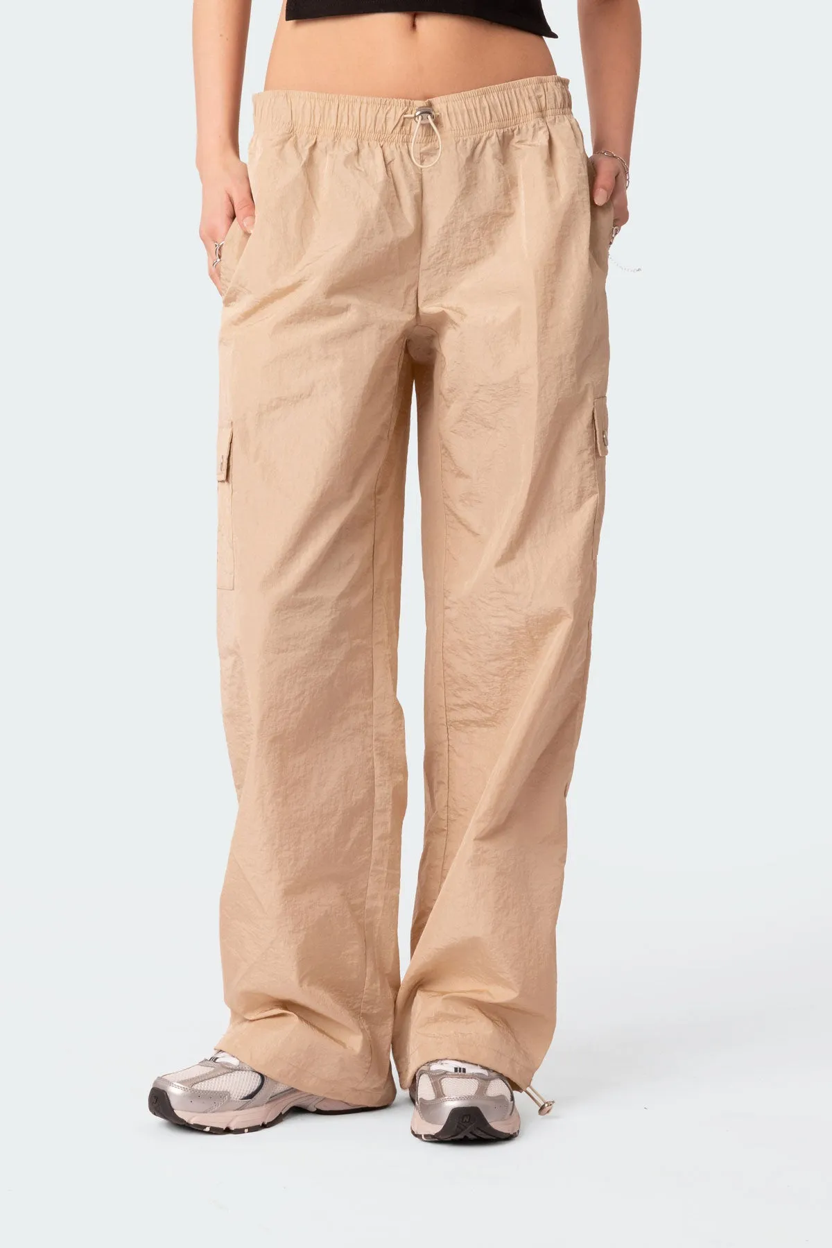 Roy Low Rise Nylon Cargo Pants sold by Edikted product image thumbnail 3