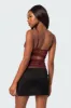 Spice Cut Out Sheer Lace Tank Top sold by Edikted