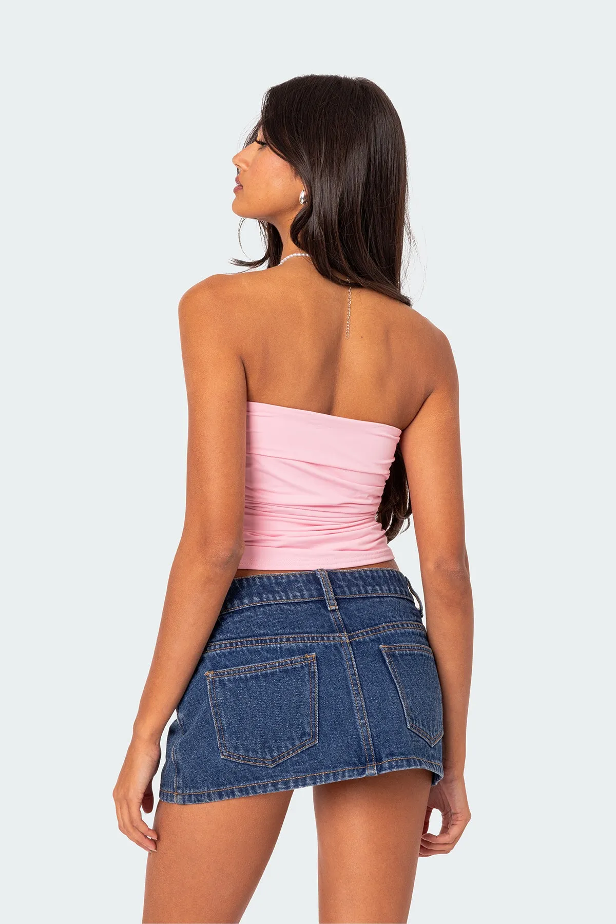 Isabella Ruched Tube Top sold by Edikted product image thumbnail 4
