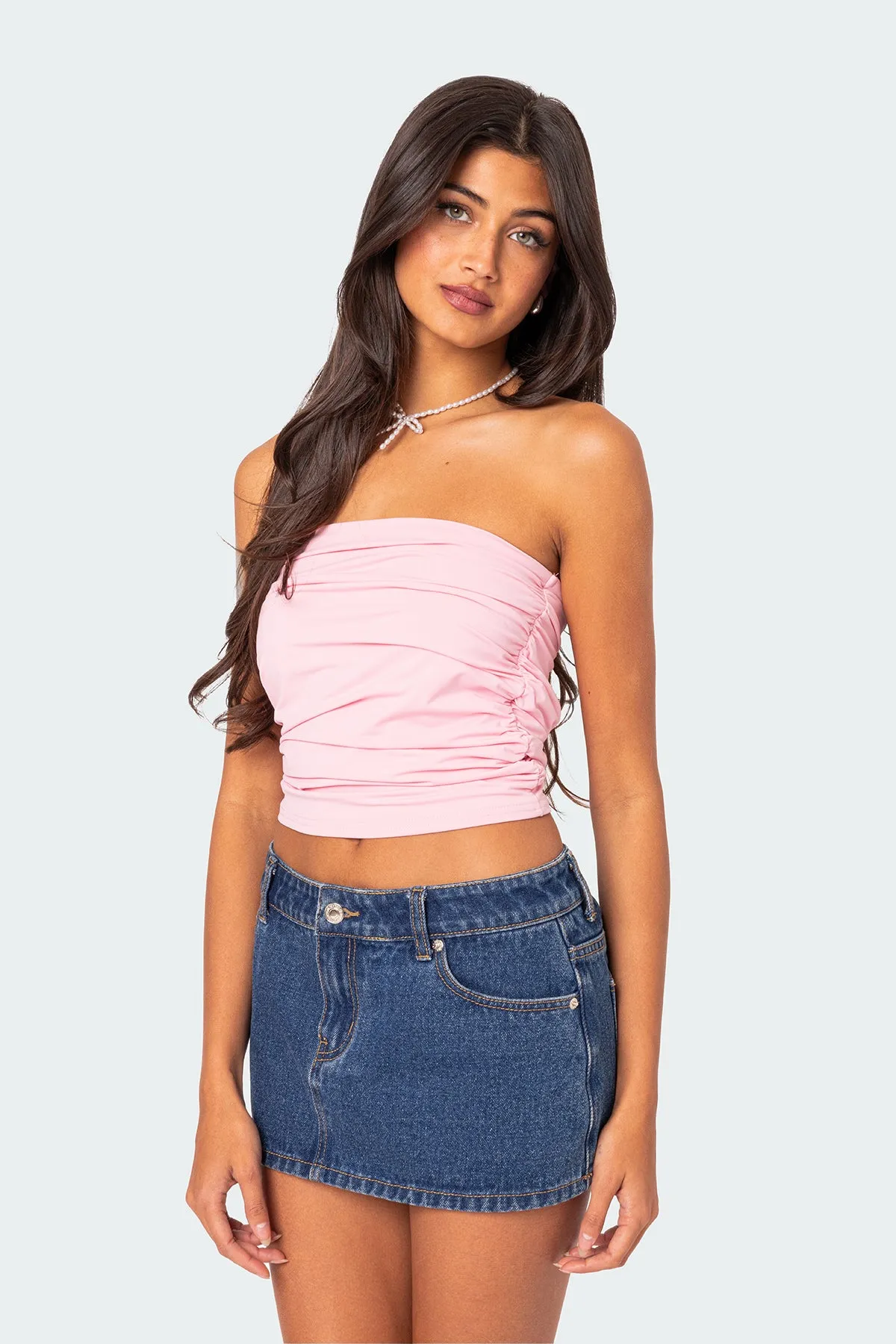 Isabella Ruched Tube Top sold by Edikted product image thumbnail 3