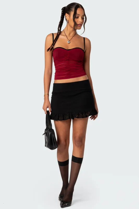 Moira Mesh Bra Top sold by Edikted