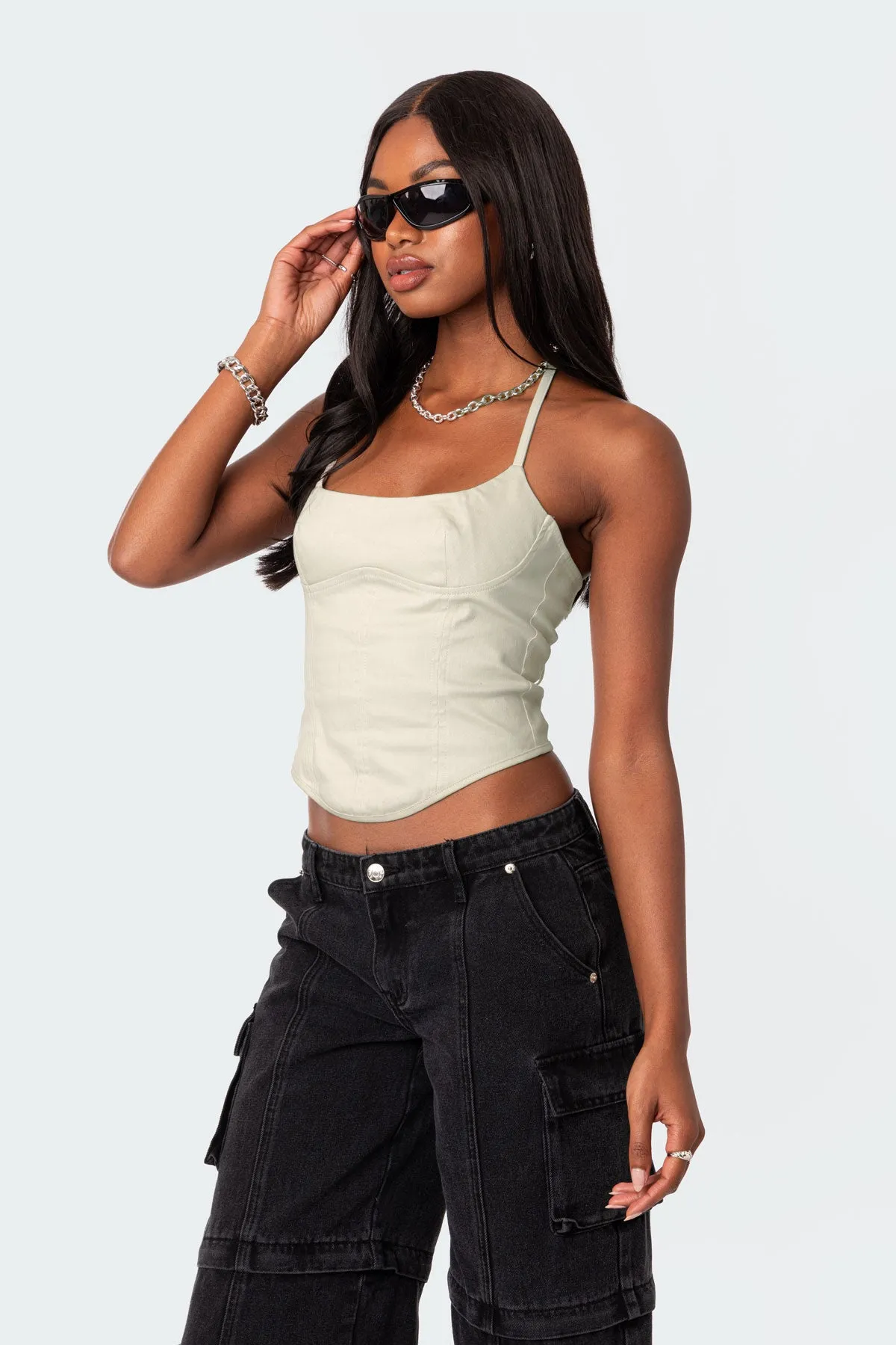 Emmeline Bustier Lace Up Corset sold by Edikted product image thumbnail 3