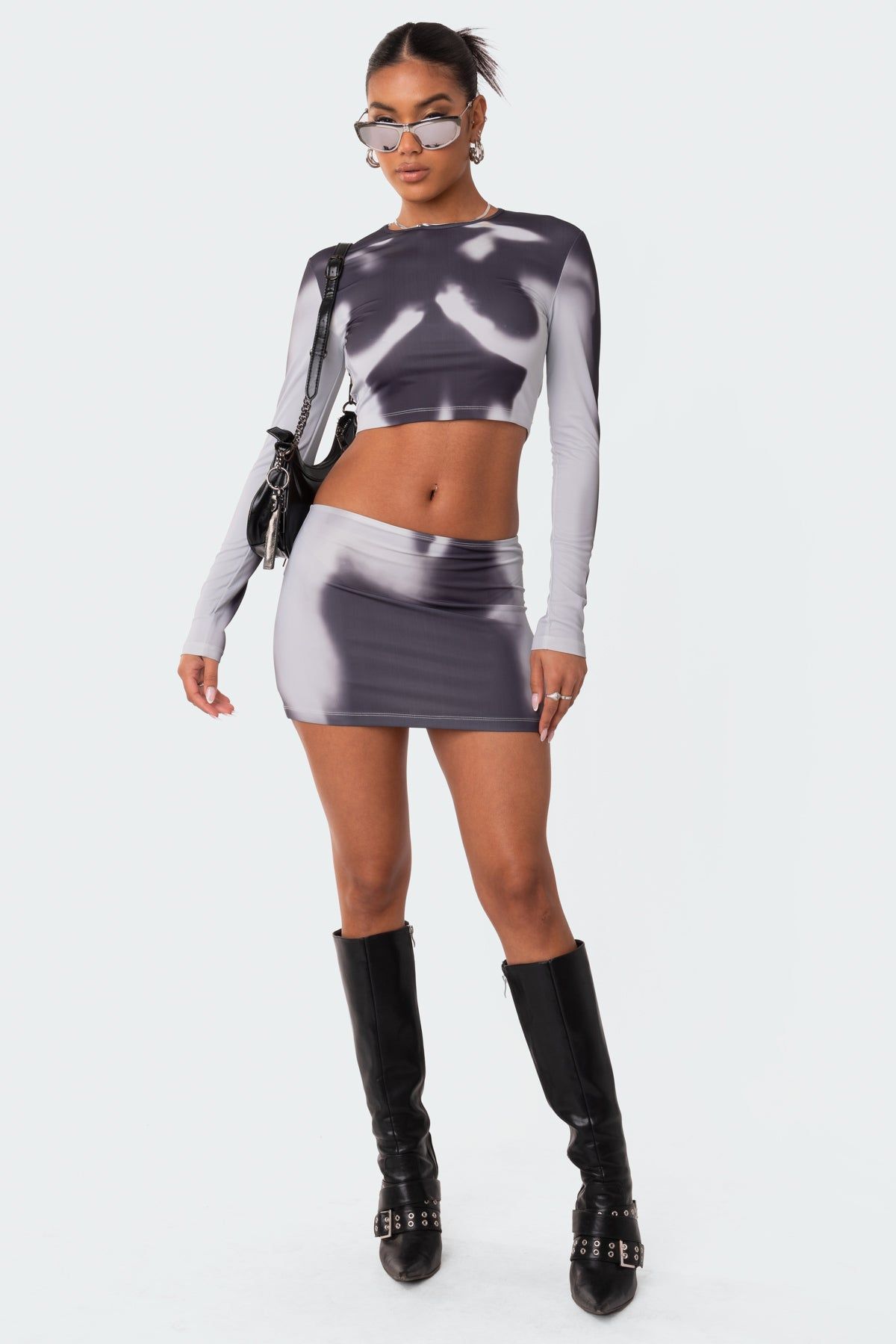 Through U Printed Top sold by Edikted product image thumbnail 3