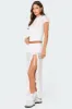 Ruffled Sheer Lace Maxi Skort sold by Edikted