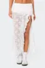 Ruffled Sheer Lace Maxi Skort sold by Edikted