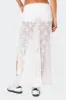 Ruffled Sheer Lace Maxi Skort sold by Edikted