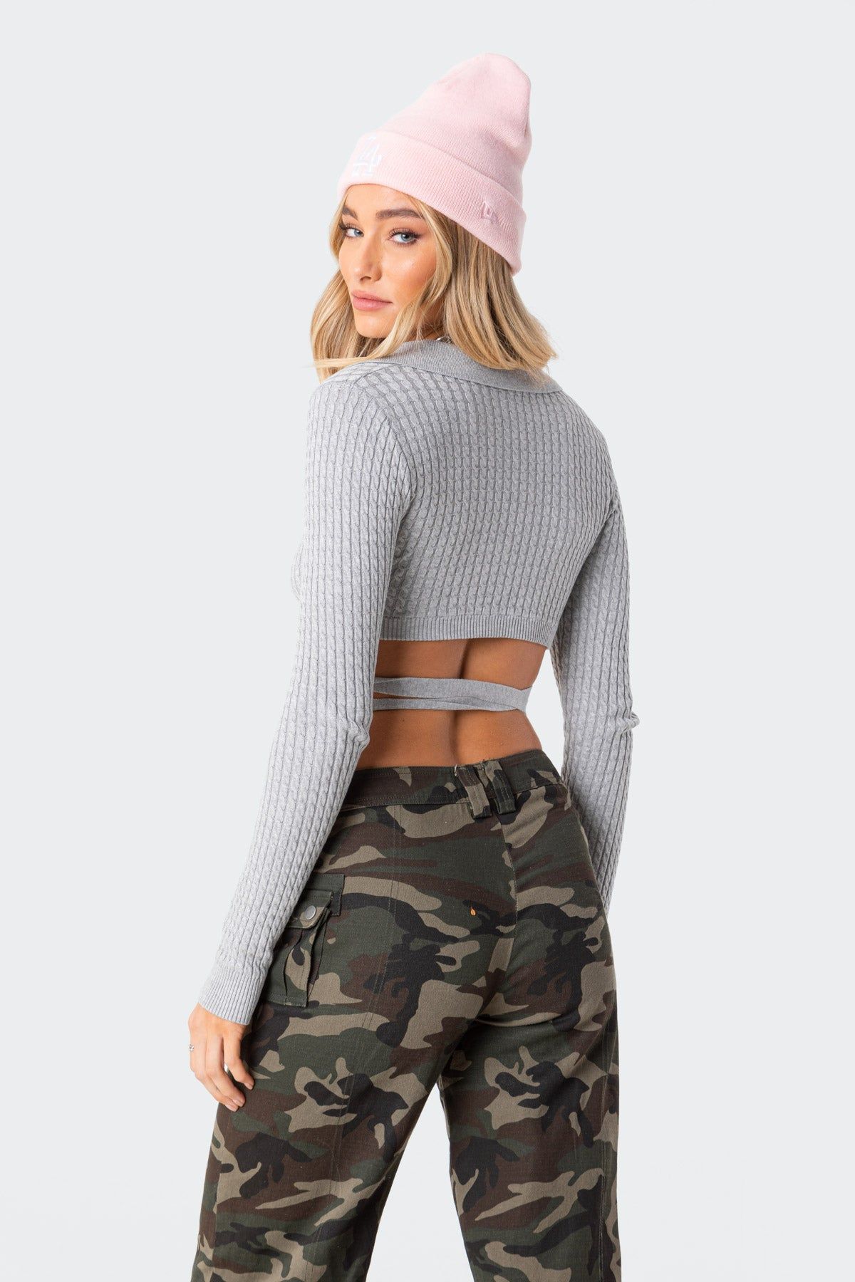 Elianna Knitted Wrap Top sold by Edikted product image thumbnail 4