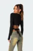 Layla Wrap Crop Top sold by Edikted
