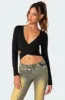 Layla Wrap Crop Top sold by Edikted