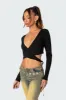 Layla Wrap Crop Top sold by Edikted