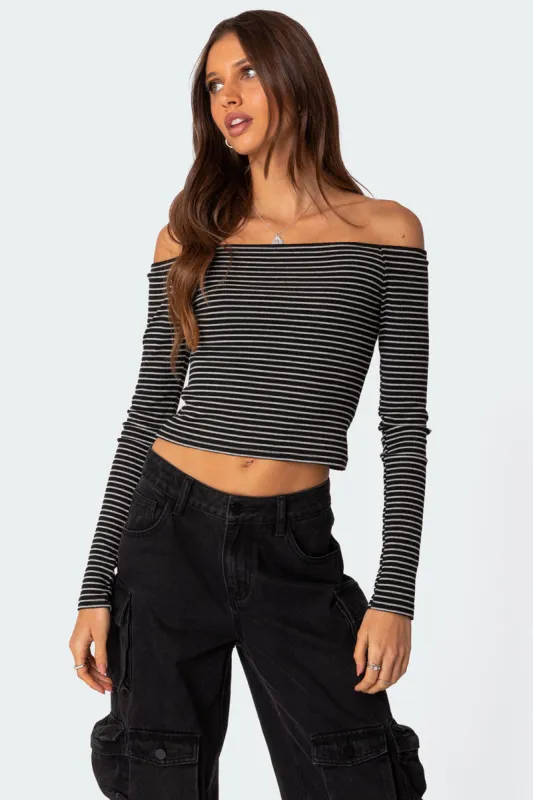 Canary Ribbed Top sold by Edikted