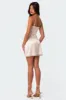Satin Lace Up Corset Mini Dress sold by Edikted