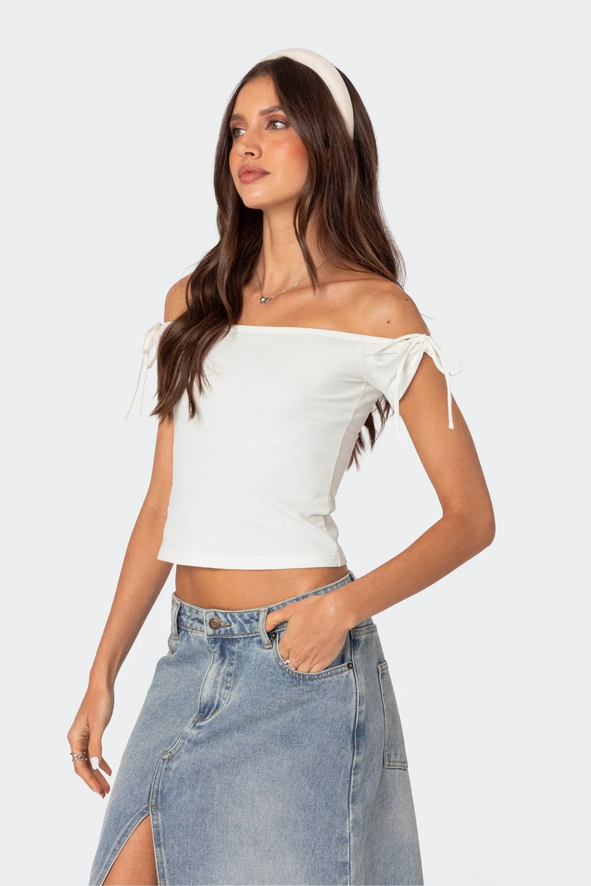 Jess Off Shoulder Top sold by Edikted product image thumbnail 3