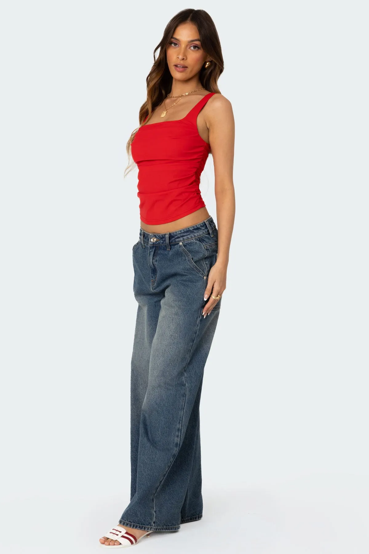 Rio Ruched Square Neck Top sold by Edikted product image thumbnail 5