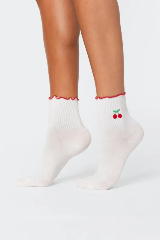 Cherry Socks sold by Edikted