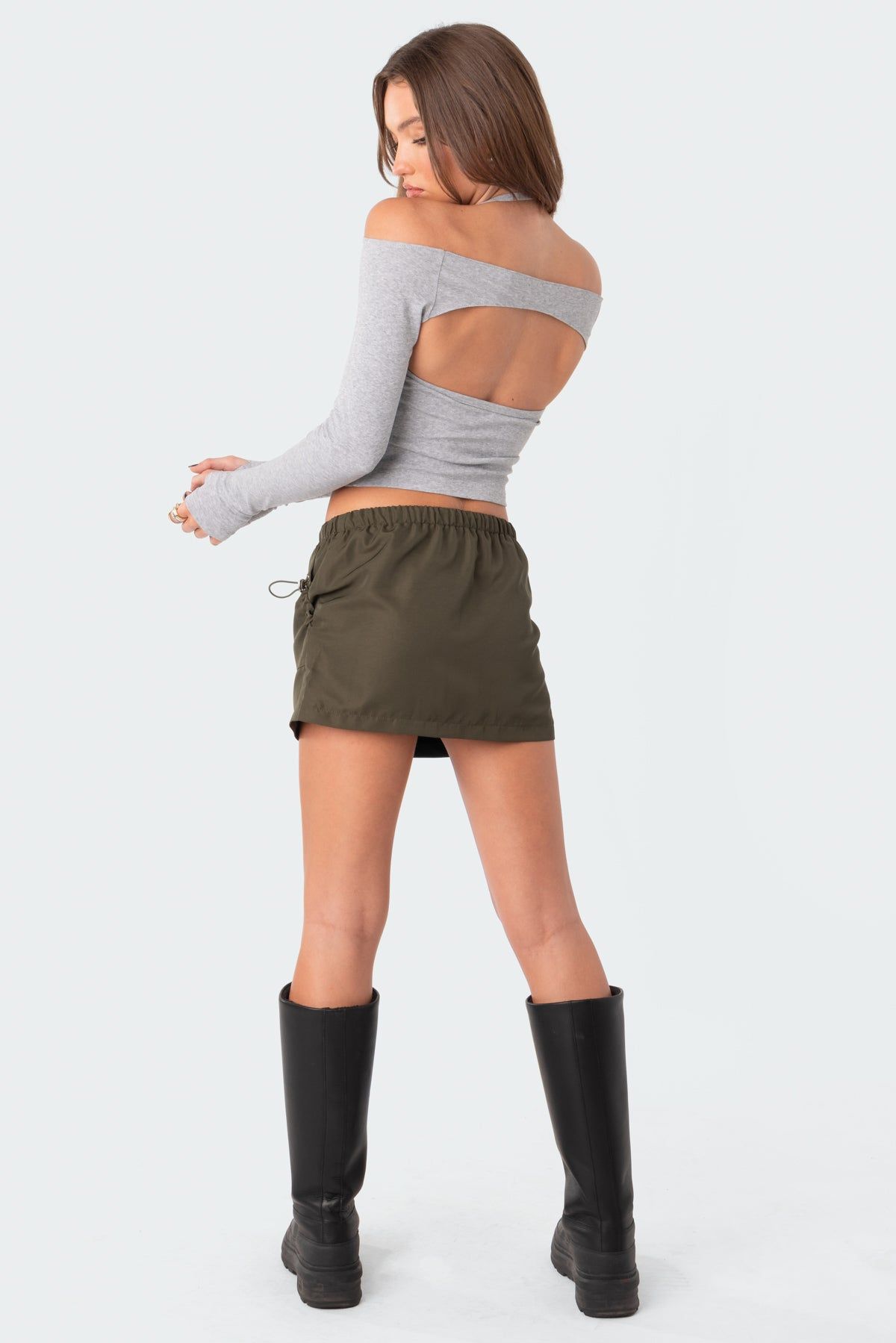 Tansy Off The Shoulder Halter Top sold by Edikted product image thumbnail 2