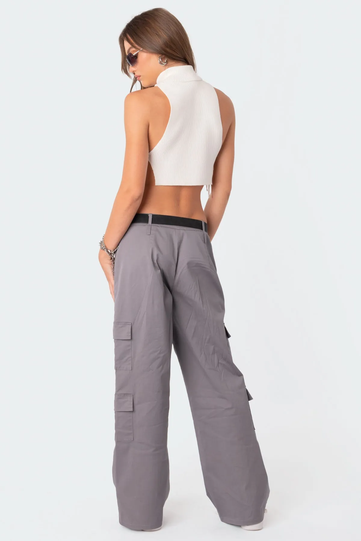 Knitted Side Lace-Up Top sold by Edikted product image thumbnail 5