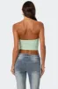 Cinched Strapless Triangle Top sold by Edikted