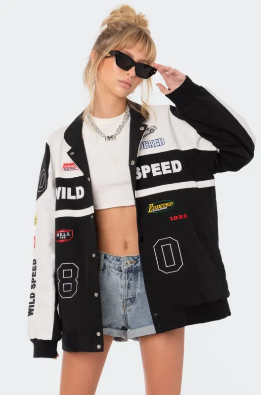 Wild Speed Patch Jacket sold by Edikted
