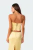 Gracelynn Satin Effect Lace Up Corset sold by Edikted