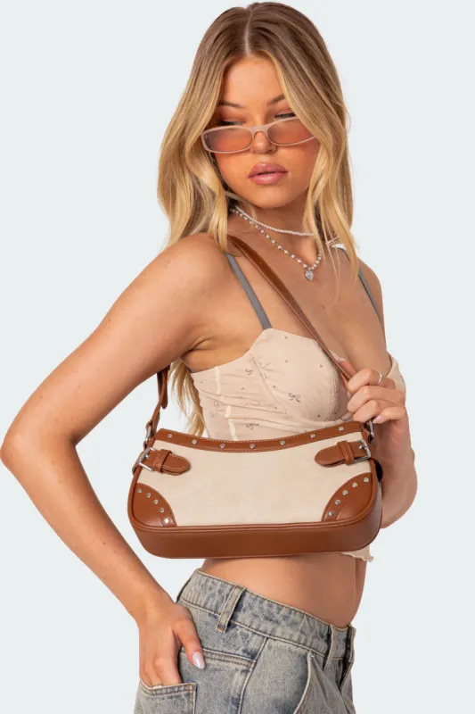 Two-Toned Faux Leather Shoulder Bag sold by Edikted