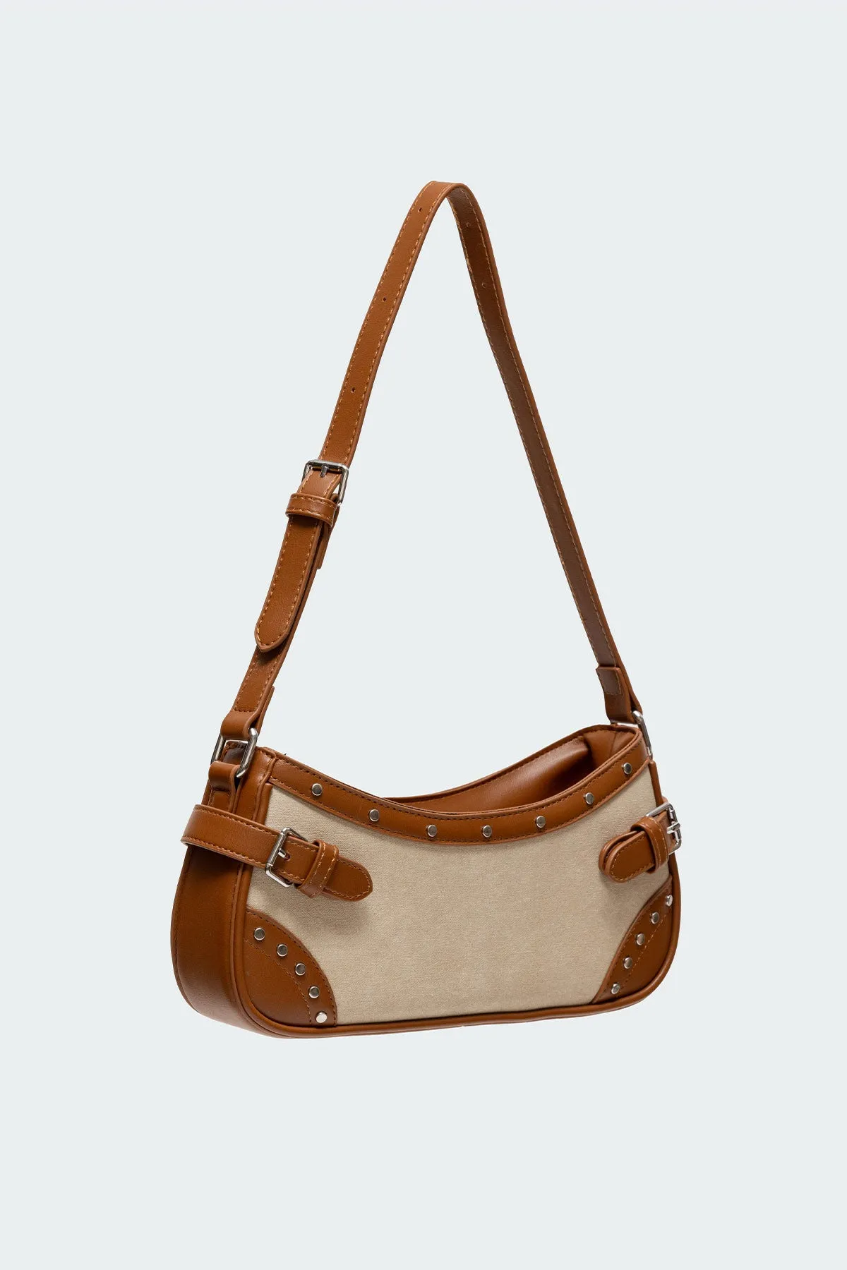 Two-Toned Faux Leather Shoulder Bag sold by Edikted product image thumbnail 2
