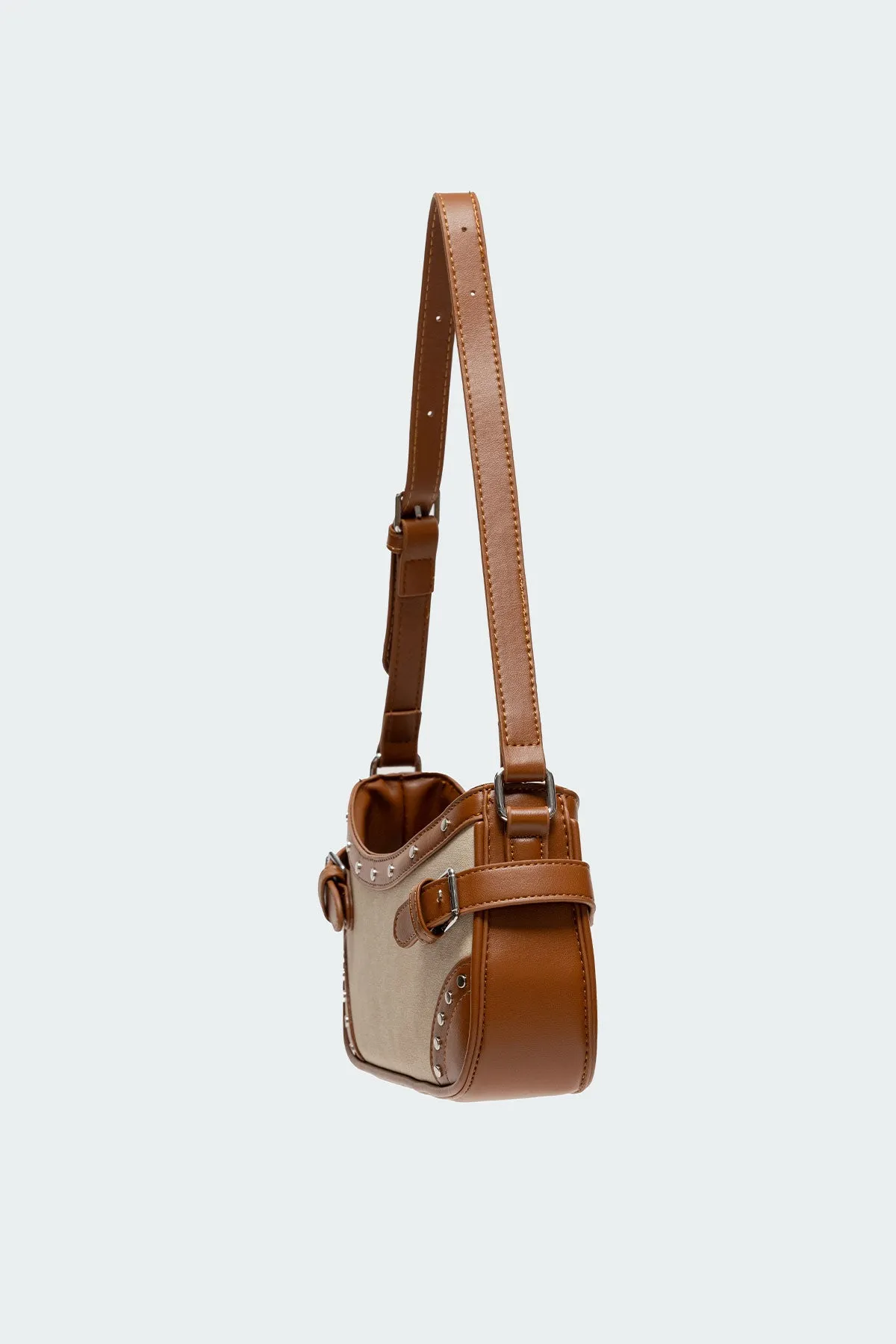 Two-Toned Faux Leather Shoulder Bag sold by Edikted product image thumbnail 3