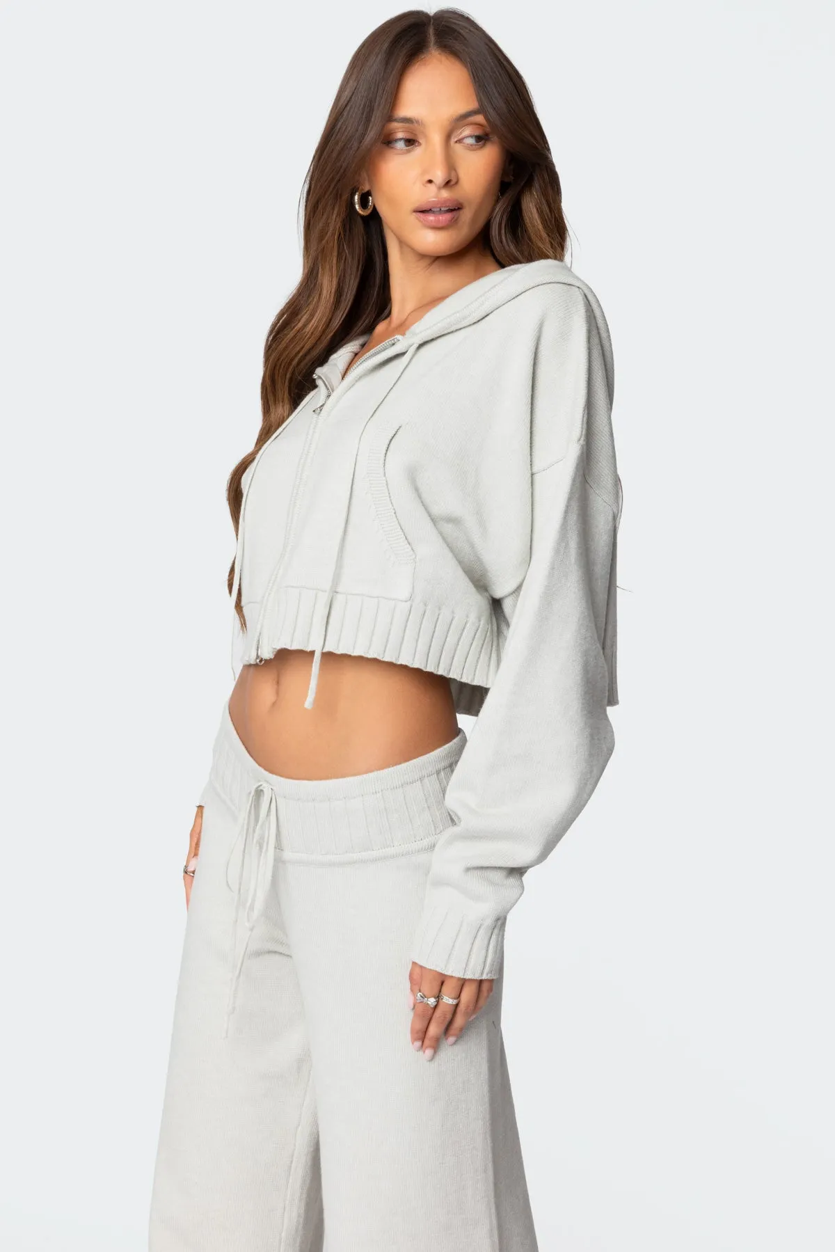 Russell Knit Hooded Cardigan sold by Edikted product image thumbnail 3