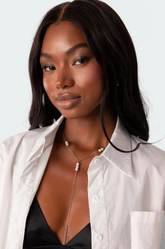 Cascading Pearl Necklace sold by Edikted