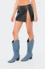 Gwyneth Faux Leather Mini Skirt sold by Edikted