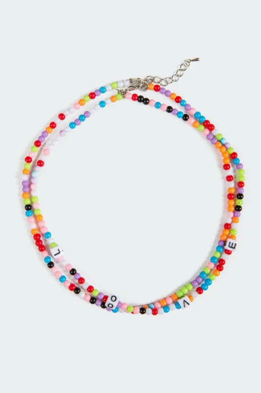 Beaded Love Necklace sold by Edikted