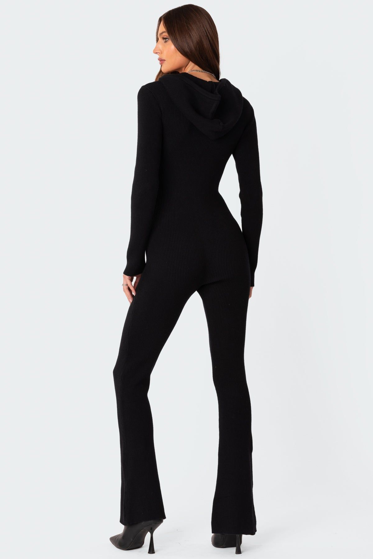 Sherri Hooded Knit Jumpsuit sold by Edikted product image thumbnail 4