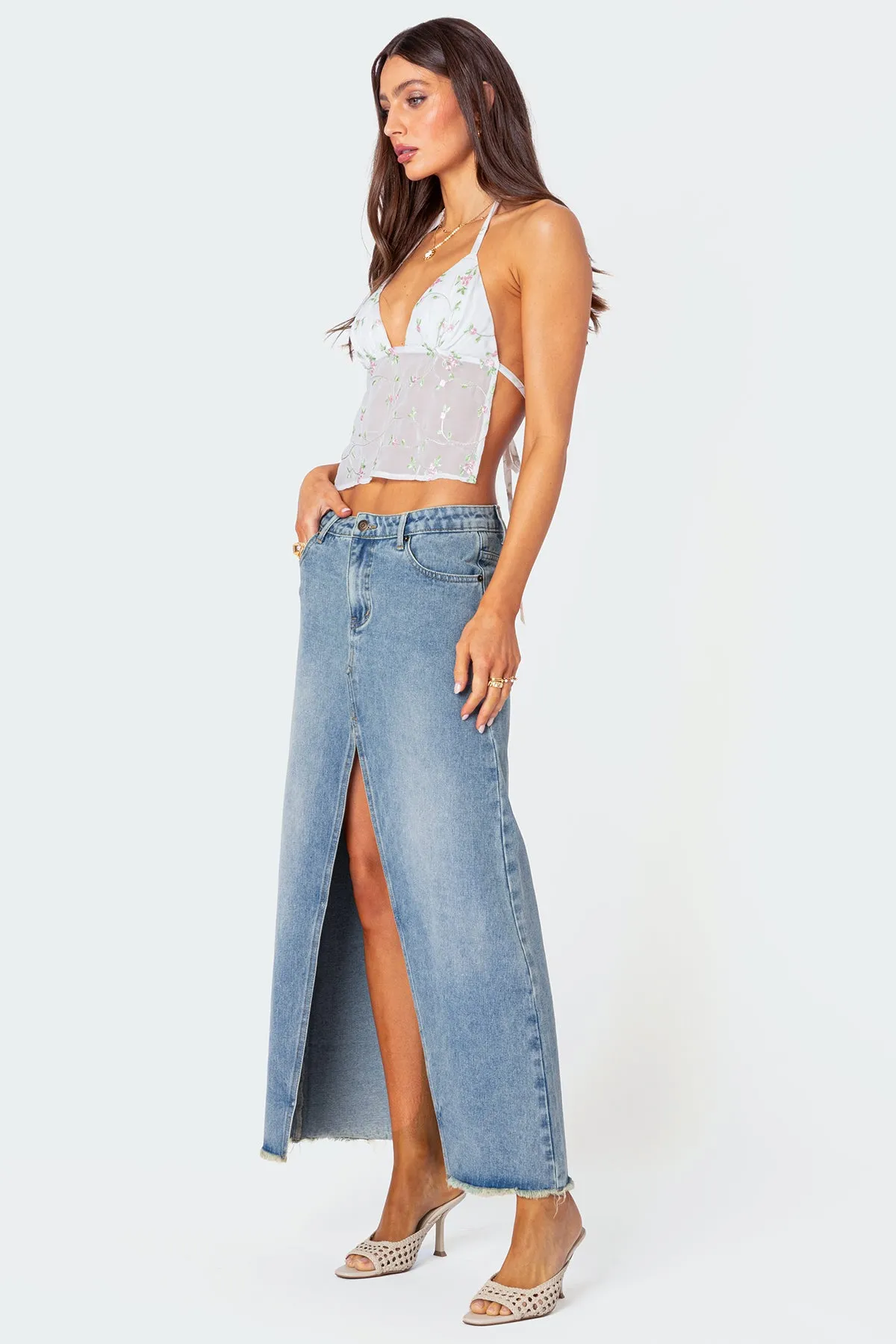 Embroidered Open Back Top sold by Edikted product image thumbnail 2