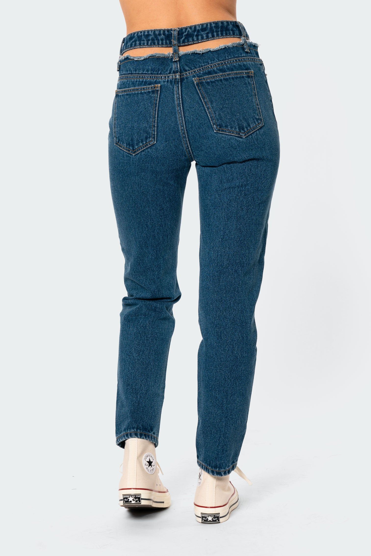 Slasher Belted Mom Jeans sold by Edikted product image thumbnail 5