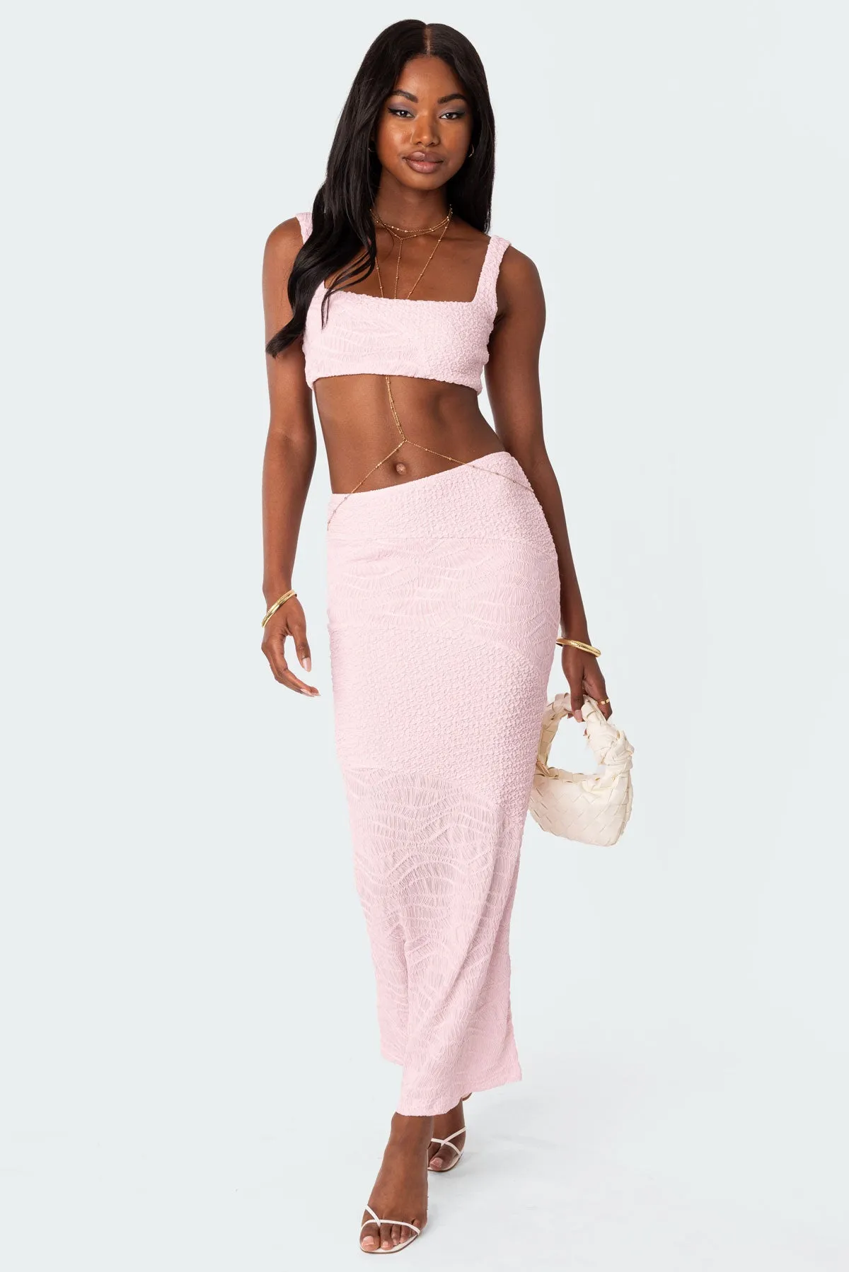 Laguna Multi Texture Crop Top sold by Edikted product image thumbnail 2