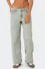 Petite Magda Low Rise Acid Wash Jeans sold by Edikted
