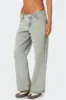 Petite Magda Low Rise Acid Wash Jeans sold by Edikted