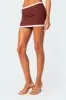 Sutton Contrast Ribbed Mini Skirt sold by Edikted