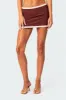 Sutton Contrast Ribbed Mini Skirt sold by Edikted