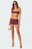 Sutton Contrast Ribbed Mini Skirt sold by Edikted