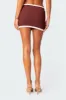 Sutton Contrast Ribbed Mini Skirt sold by Edikted
