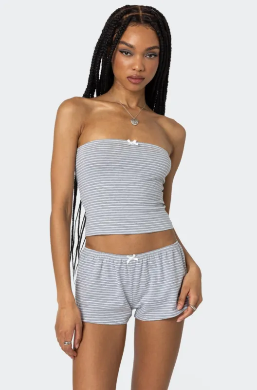 Astor Striped Tube Top sold by Edikted