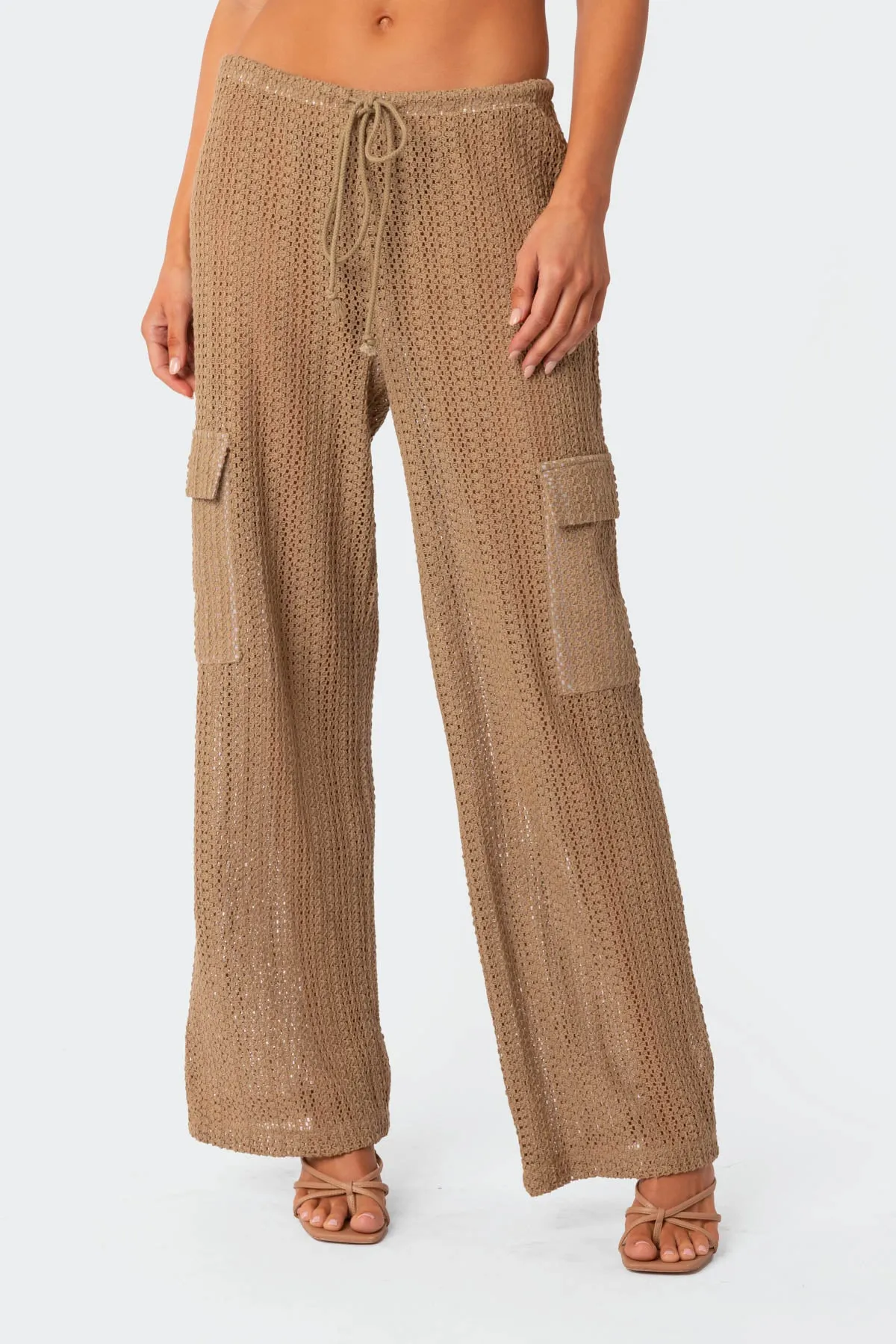 Ines Crochet Low Rise Cargo Pants sold by Edikted product image thumbnail 2
